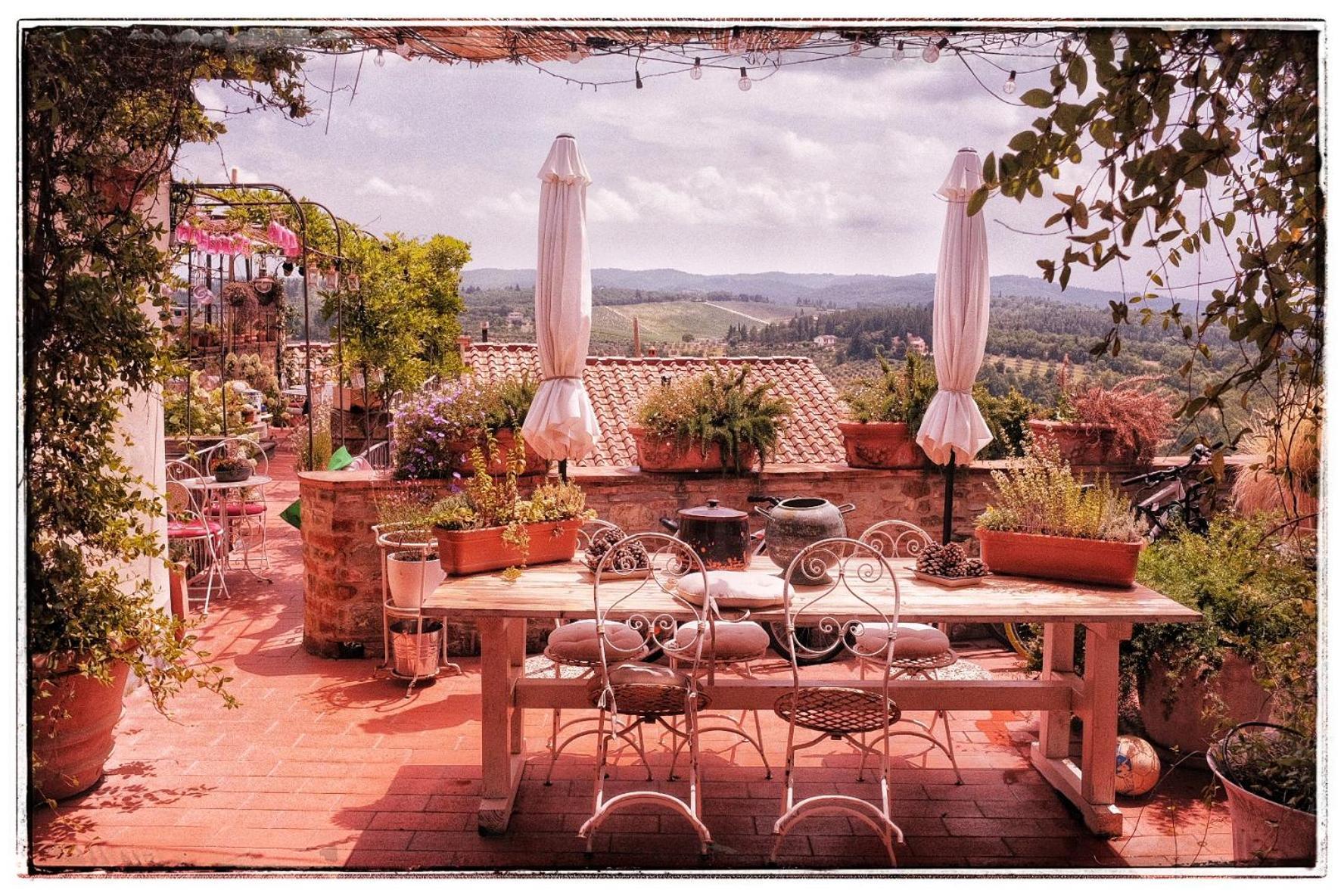 Le Terrazze Del Chianti B&B Residenza D'Epoca E Di Charme San Donato in Poggio Exteriör bild